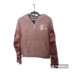 BEBE girls sherpa pullover jacket hoodie size L 14/16